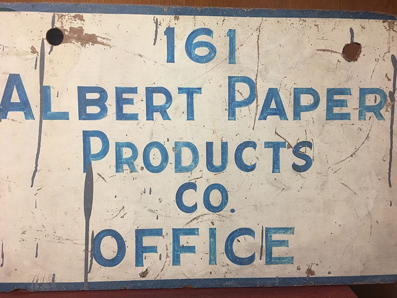 Albert Paper Products Old Signage